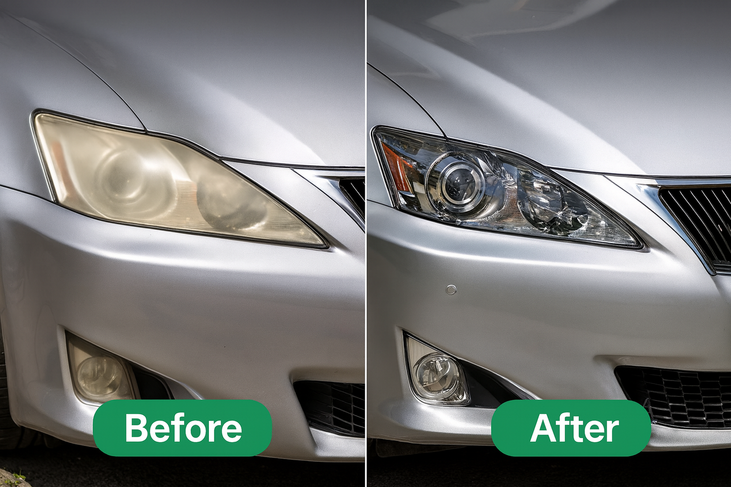 Headlight Restoration Polish Liquid Kit – Car Headlamp Lens Cleaner, Oxidation & Scratch Remover, Clear Finish 30ml