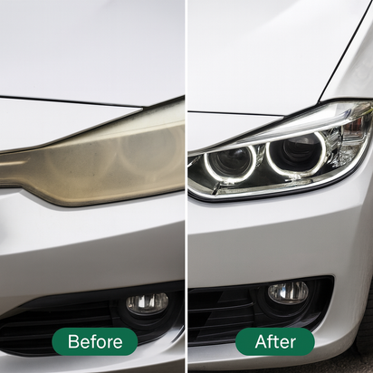 Headlight Restoration Polish Liquid Kit – Car Headlamp Lens Cleaner, Oxidation & Scratch Remover, Clear Finish 30ml